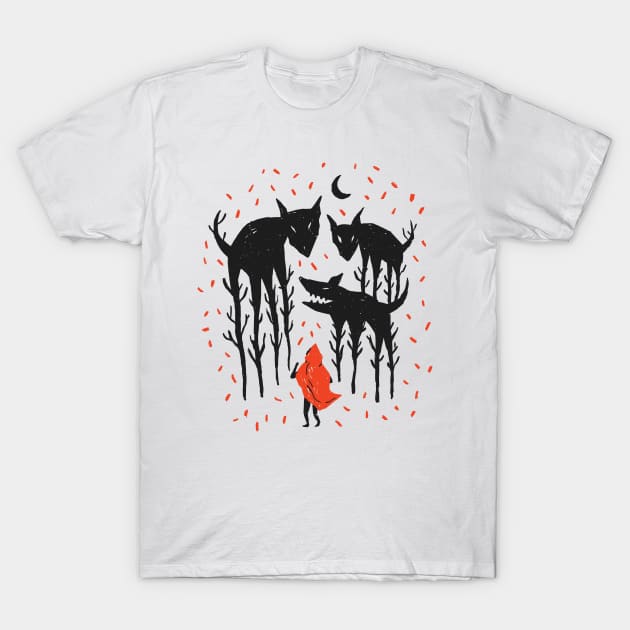 RED RIDING HOOD ILLUSTRATION T-Shirt by madeinchorley